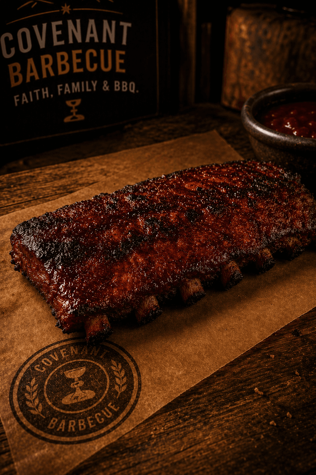 Glazed pork ribs