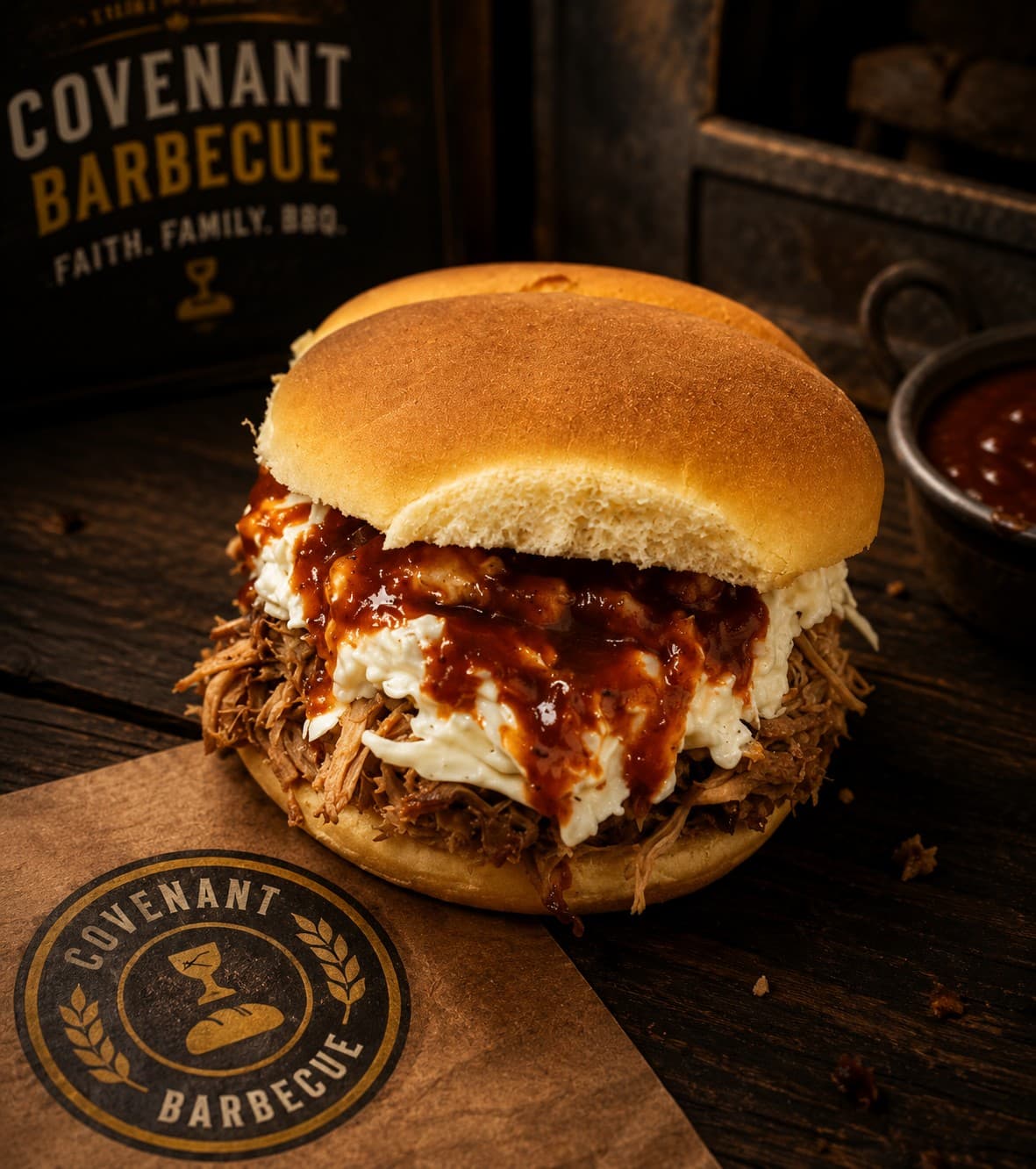 The Classic pulled pork sandwich
